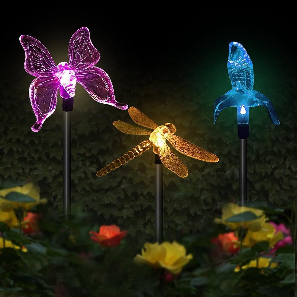 Bunte LED-Gartenlichter