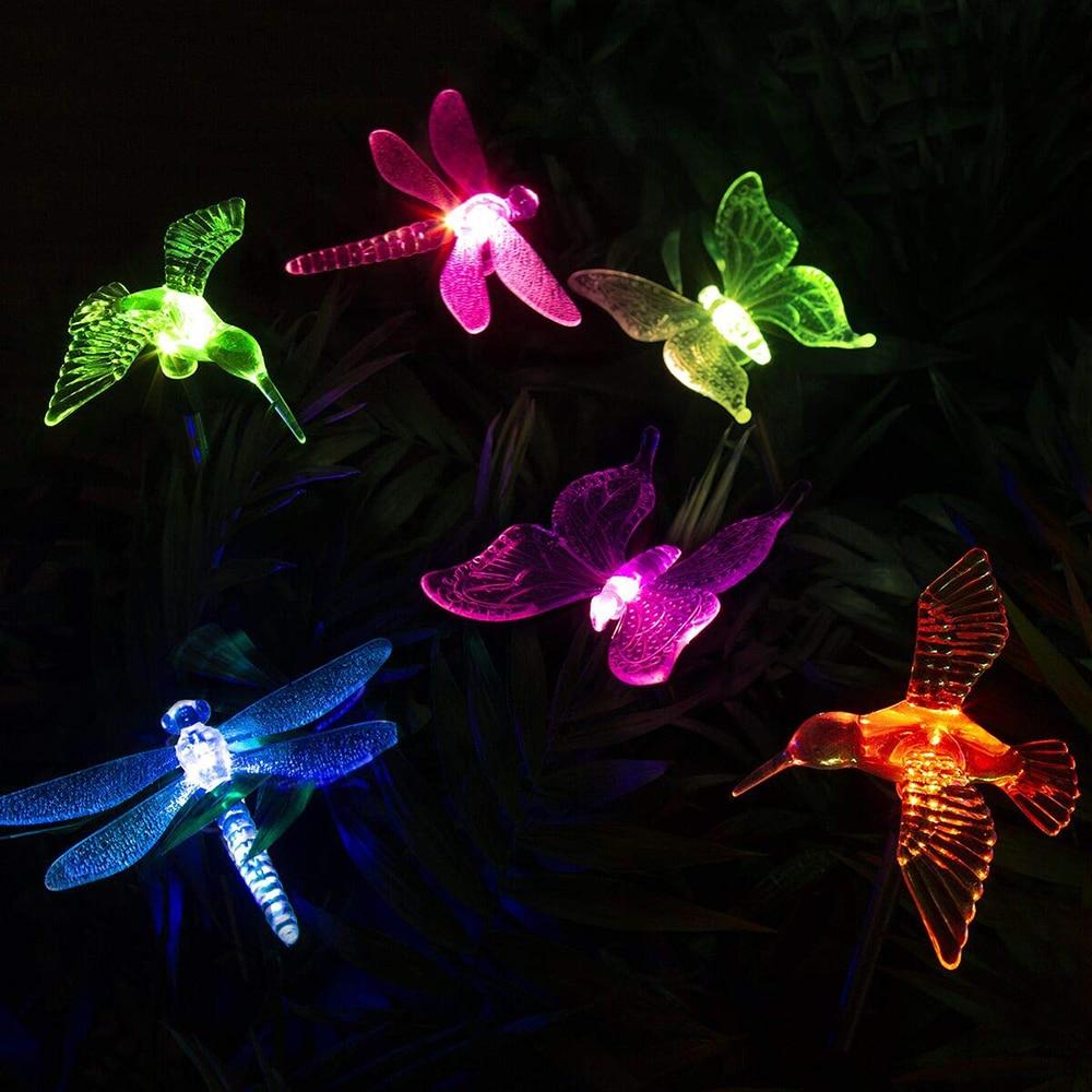 Bunte LED-Gartenlichter