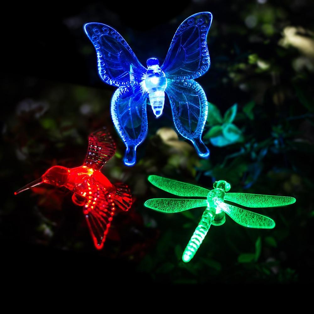 Bunte LED-Gartenlichter