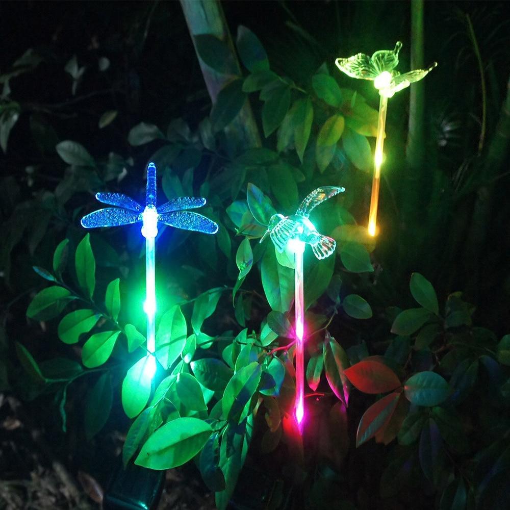 Bunte LED-Gartenlichter